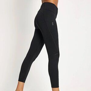 On Run Women's Black Run On Clouds Elastic Waist Pull On Performance Tights Sz L